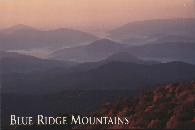 Blue Ridge Mountains Layered View Haze Autumn Sunset Tennessee