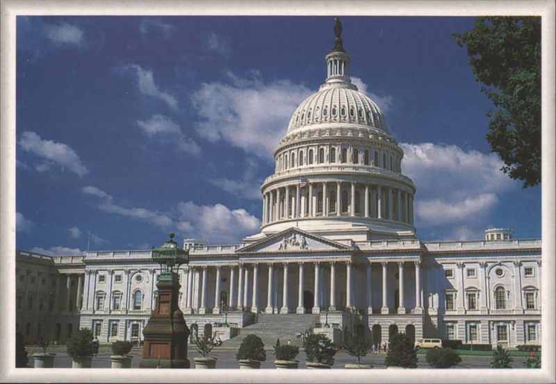 U.S. Capitol Building Dome and Portico Washington District of Columbia