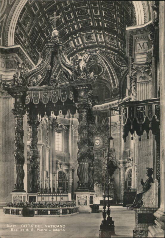 St. Peter's Basilica Interior, Baldachin and Altar Città del Vaticano Vatican City
