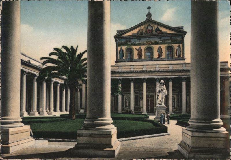 Basilica di S. Paolo Exterior Courtyard View Rome Italy