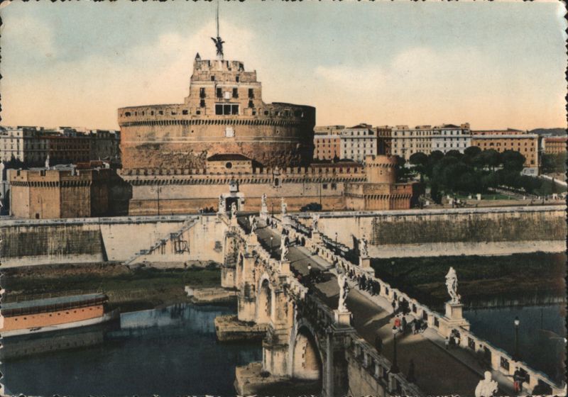 Castel Sant'Angelo and Sant Angelo Bridge Rome Italy
