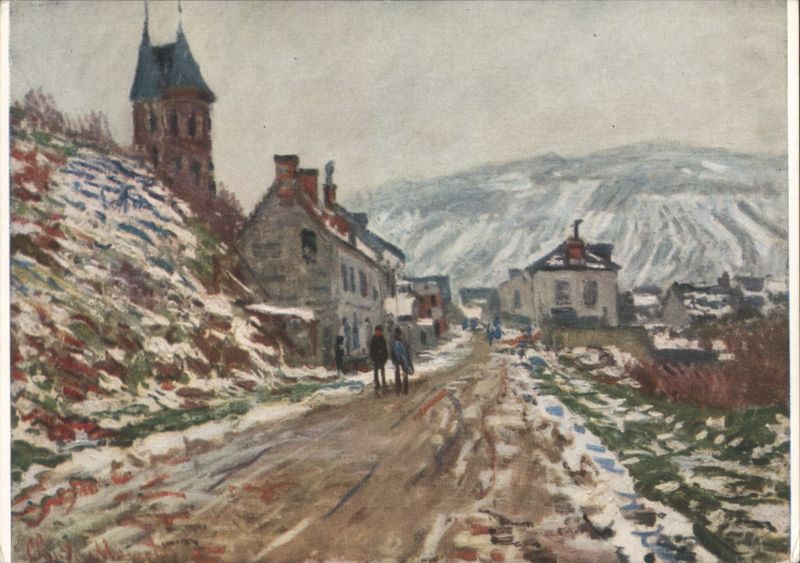 Claude Monet: Village Street, Vétheuil, Winter Scene France