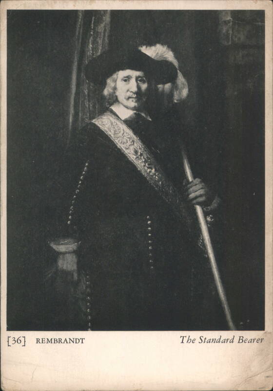 Rembrandt, The Standard Bearer, Portrait Painting Men
