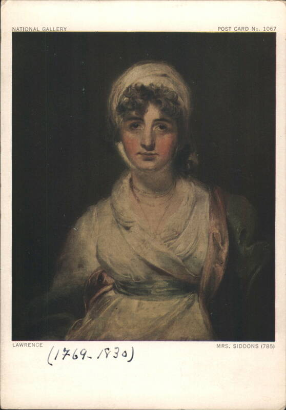 Mrs. Siddons Portrait by Lawrence, National Gallery