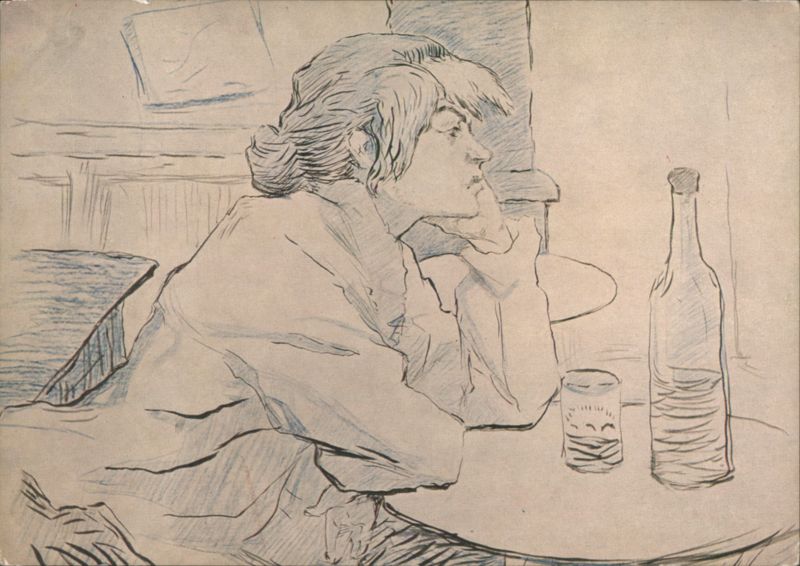 Toulouse-Lautrec, Die Trinkerin (Buveuse), 1889 Henri de Toulouse-Lautrec