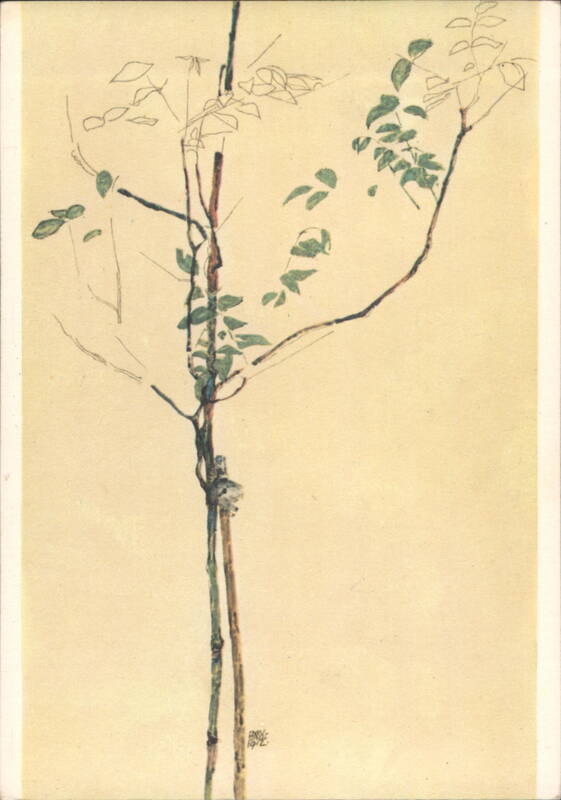 Egon Schiele Bäumchen (Sapling), 1912 Pencil and Watercolor