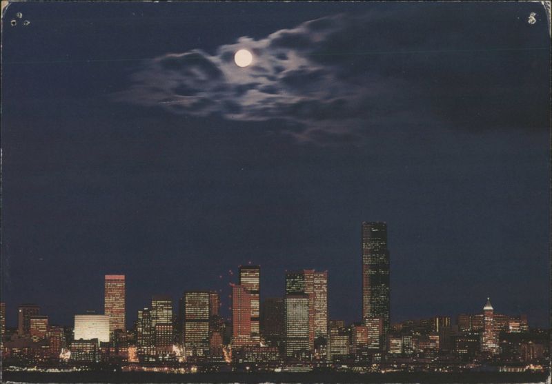 MOONRISE OVER SEATTLE WASHINGTON John W. Farrell