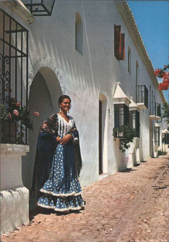 Andalusian Woman in Traditional Dress, Costa del Sol, Spain