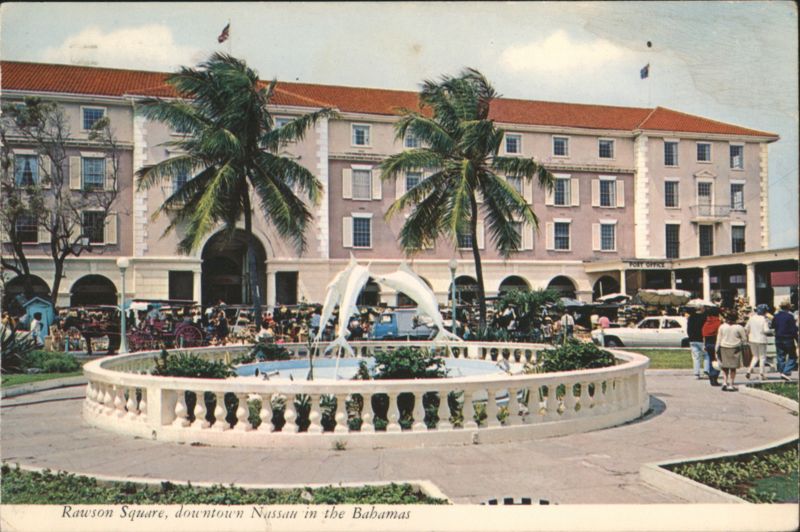 Rawson Square Dolphin Fountain, Downtown Nassau, Bahamas The Bahamas