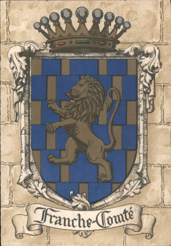 Coat of Arms of Franche-Comté - Lion Rampant Coat of Arms & Family Crests
