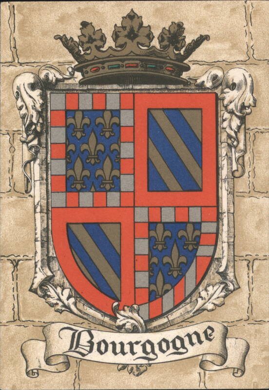 Coat of Arms of Bourgogne, Crowned Shield Coat of Arms & Family Crests