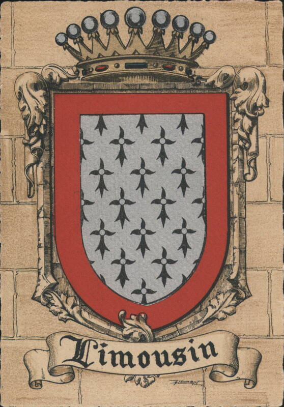 Coat of Arms of Limousin, France, Heraldry Filleau