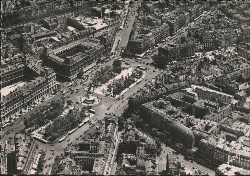 Place de la République, Paris Aerial View France