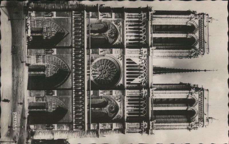 Notre-Dame Cathedral Facade, Paris (XIIe-XIIIe s.) France