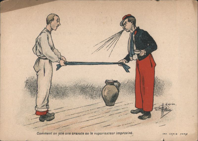 Comment on plie une cravate ou le vaporisateur improvisé