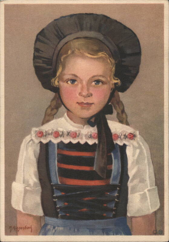 Girl in Traditional Swiss Costume, Zürich (Wehntal) Zürich (Wehntal) Switzerland