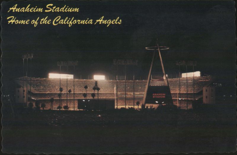 Anaheim Stadium, Home of the California Angels at Night