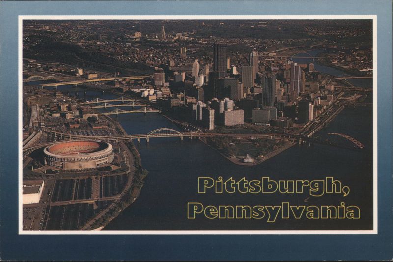 Three Rivers Stadium, Golden Triangle, Cathedral of Learning Pittsburgh Pennsylvania