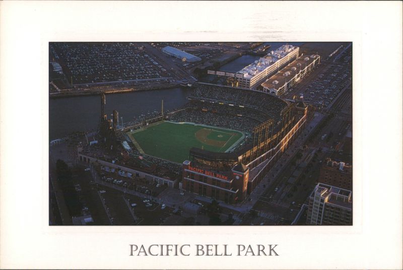 Pacific Bell Park Baseball Stadium Aerial View San Francisco California