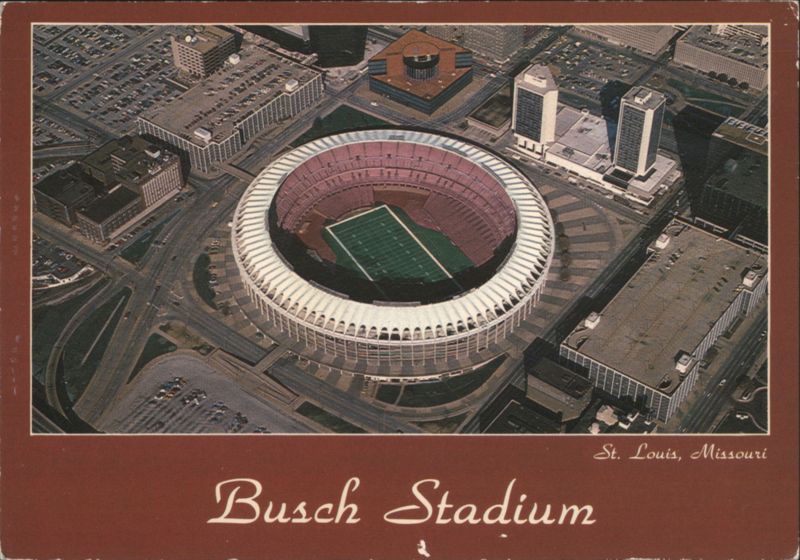Aerial View of Busch Stadium, Home of the Cardinals St. Louis Missouri