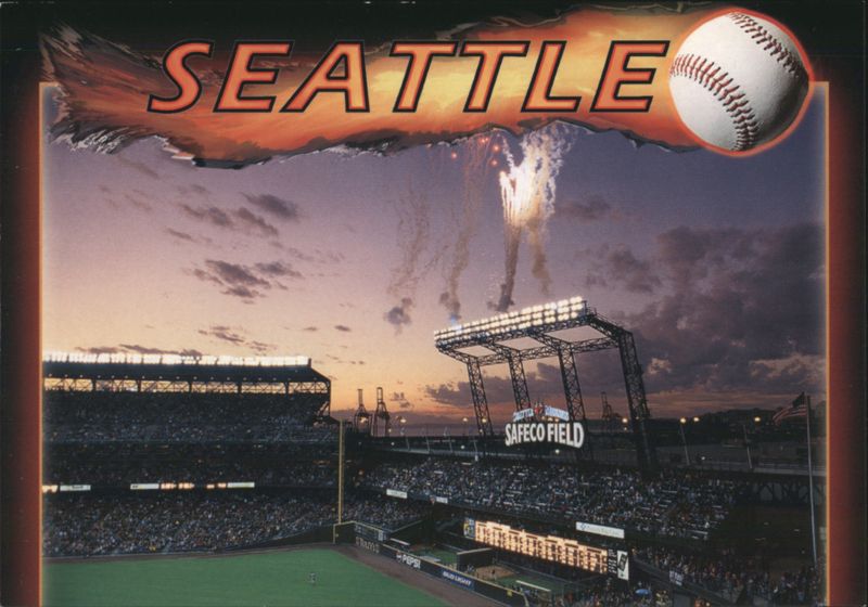 Safeco Field Baseball Stadium Sunset Fireworks Seattle Washington