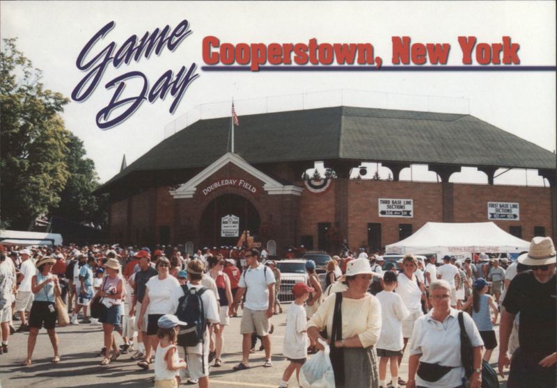 Game Day, Doubleday Field Baseball Crowd Cooperstown New York