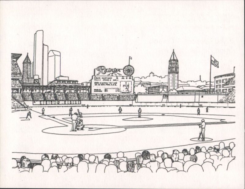 Proposed King Street Grounds Ballpark, Seattle Skyline View Washington