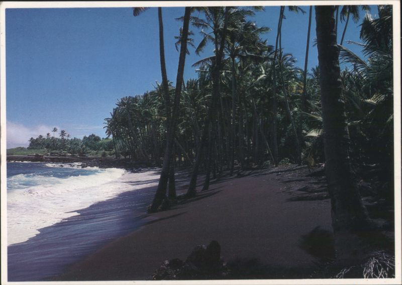 Rare Black Sands Beach, Kalapana, Big Island of Hawaii