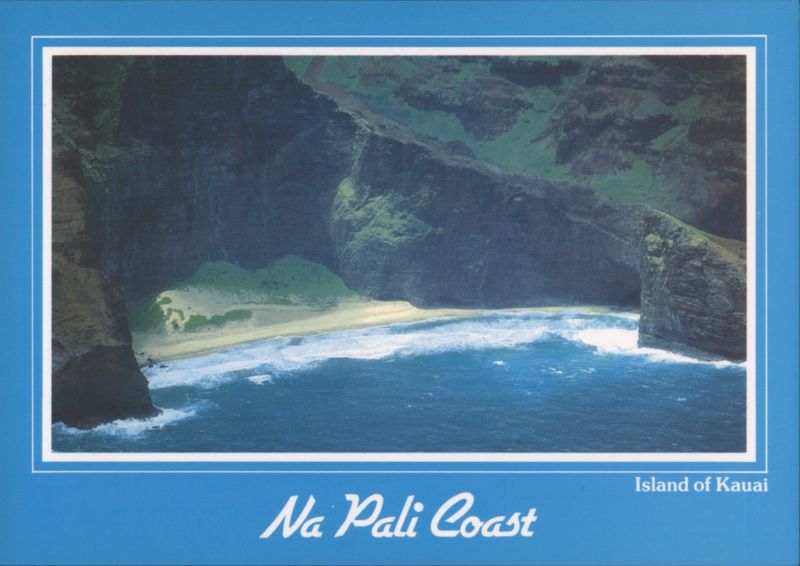 Na Pali Coast, Secluded Beach and Rugged Cliffs, Kauai Hawaii