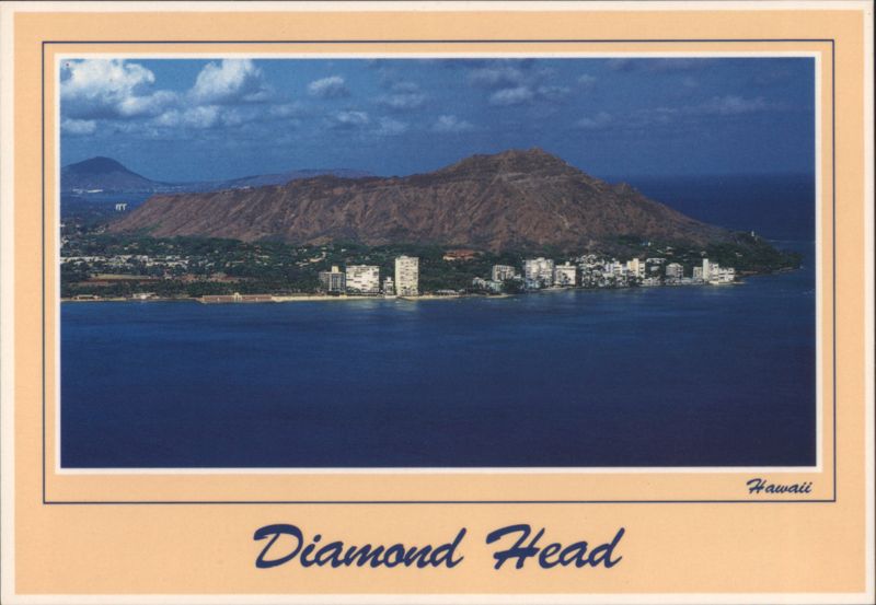 Diamond Head Crater, Waikiki Skyline and Pacific Ocean Honolulu Hawaii
