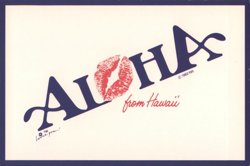 ALOHA Kiss Print from Hawaii Graphic Design