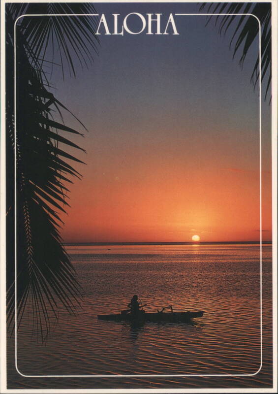 ALOHA Sunset, Outrigger Canoe Ride, Hawaii A. Sylvain