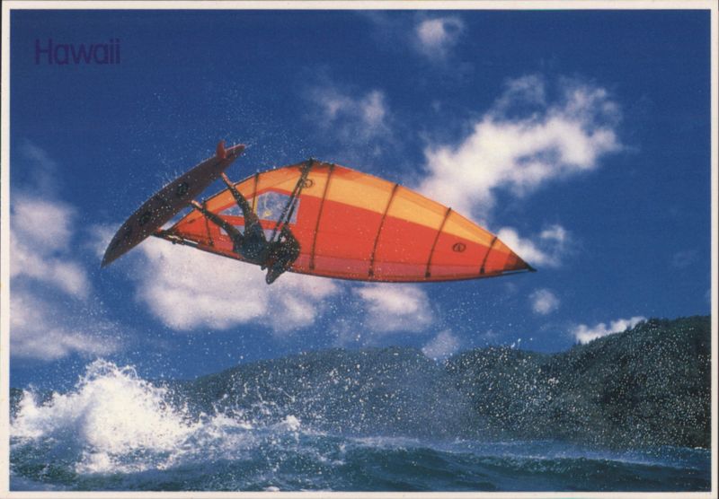 Windsurfing Aerial Jump over Waves, HI Hawaii V. Cavataio