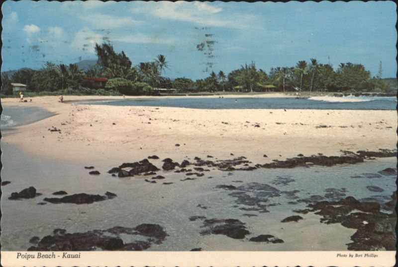 Picturesque Poipu Beach, Kauai Shoreline View Hawaii