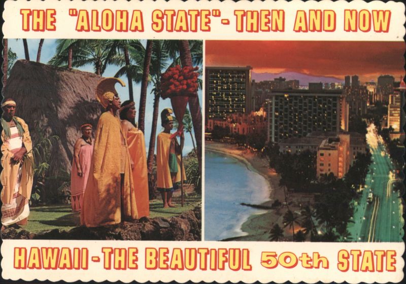 Aloha State Then & Now, Ancient Costumes & Modern Resort Hawaii