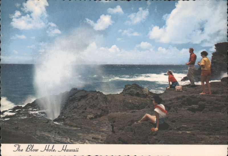 The Blow Hole, Salt Water Geyser on Oahu's South Shore Honolulu Hawaii