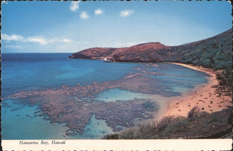 Hanauma Bay, Hawaii - View of Reef, Beach, and Crater Honolulu