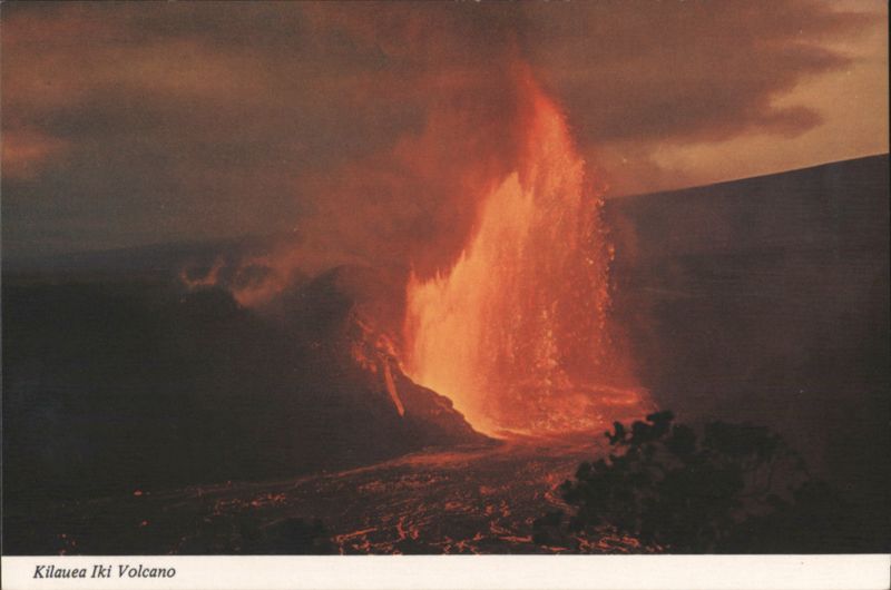 Kilauea Iki Volcano Eruption, Lava Fountain Hawaii