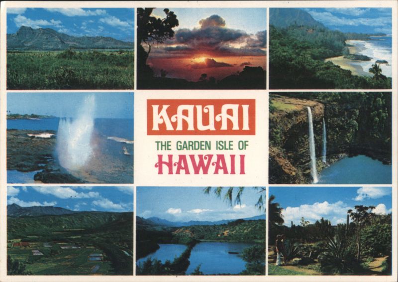 Kauai The Garden Isle of Hawaii 9-View Collage