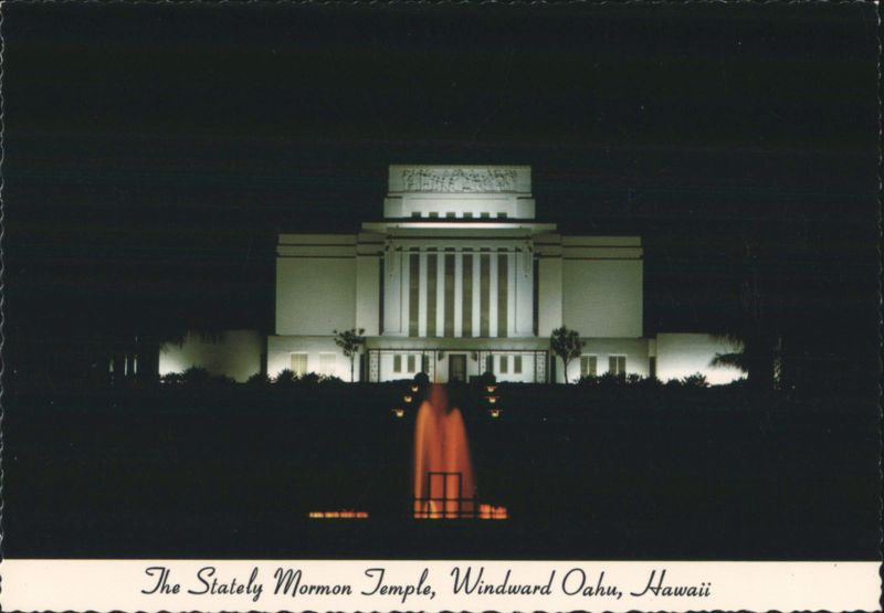 Stately Mormon Temple, Windward Oahu, Hawaii Ed Cooper