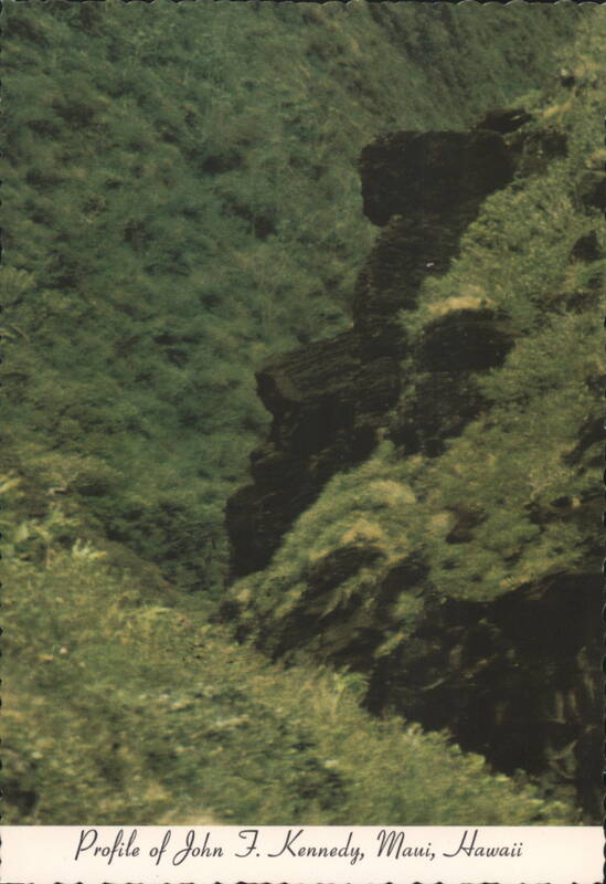 Profile of John F. Kennedy Lava Rock, Iao Valley, Maui, HI Hawaii