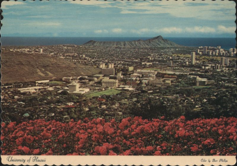 University of Hawaii Bird's-Eye View, Diamond Head, Oahu Honolulu