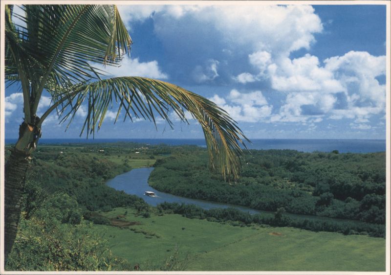 Winding Up the Wailua River on the Way to Fern Grotto Hawaii