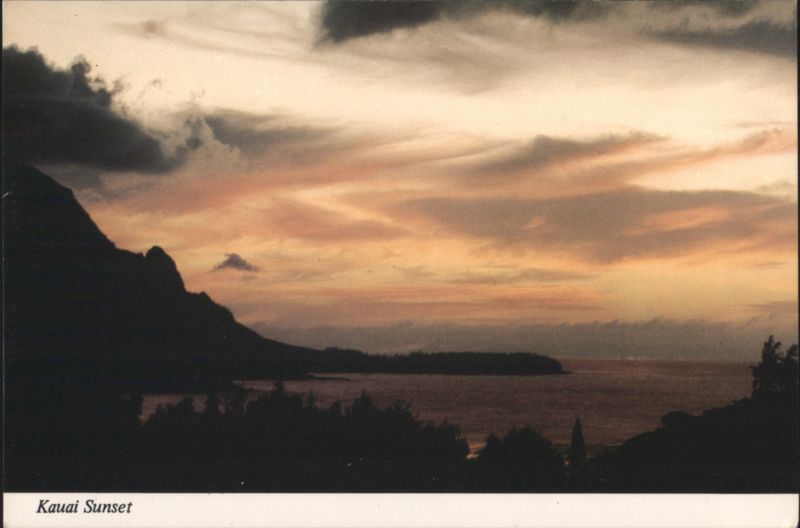 Kauai Sunset, North Shore Cliffs and Ocean View Hawaii