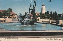 Aristide Demetrios Statue, White Memorial Plaza, Hoover Tower Postcard