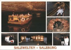Salzburg Salt Mine Adventure: Boat Ride, Slides, Exhibits Postcard