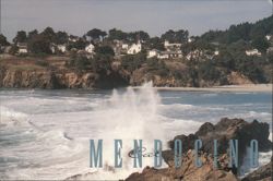 Mendocino CA Rugged Northern Coast Crashing Waves View Postcard