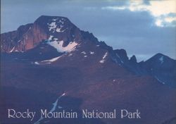 Longs Peak, Early Morning View, Rocky Mountain National Park Postcard