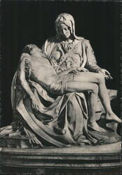 Michelangelo's La Pietà Marble Sculpture Postcard