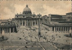 Piazza S. Pietro and La Basilica, Città del Vaticano Postcard